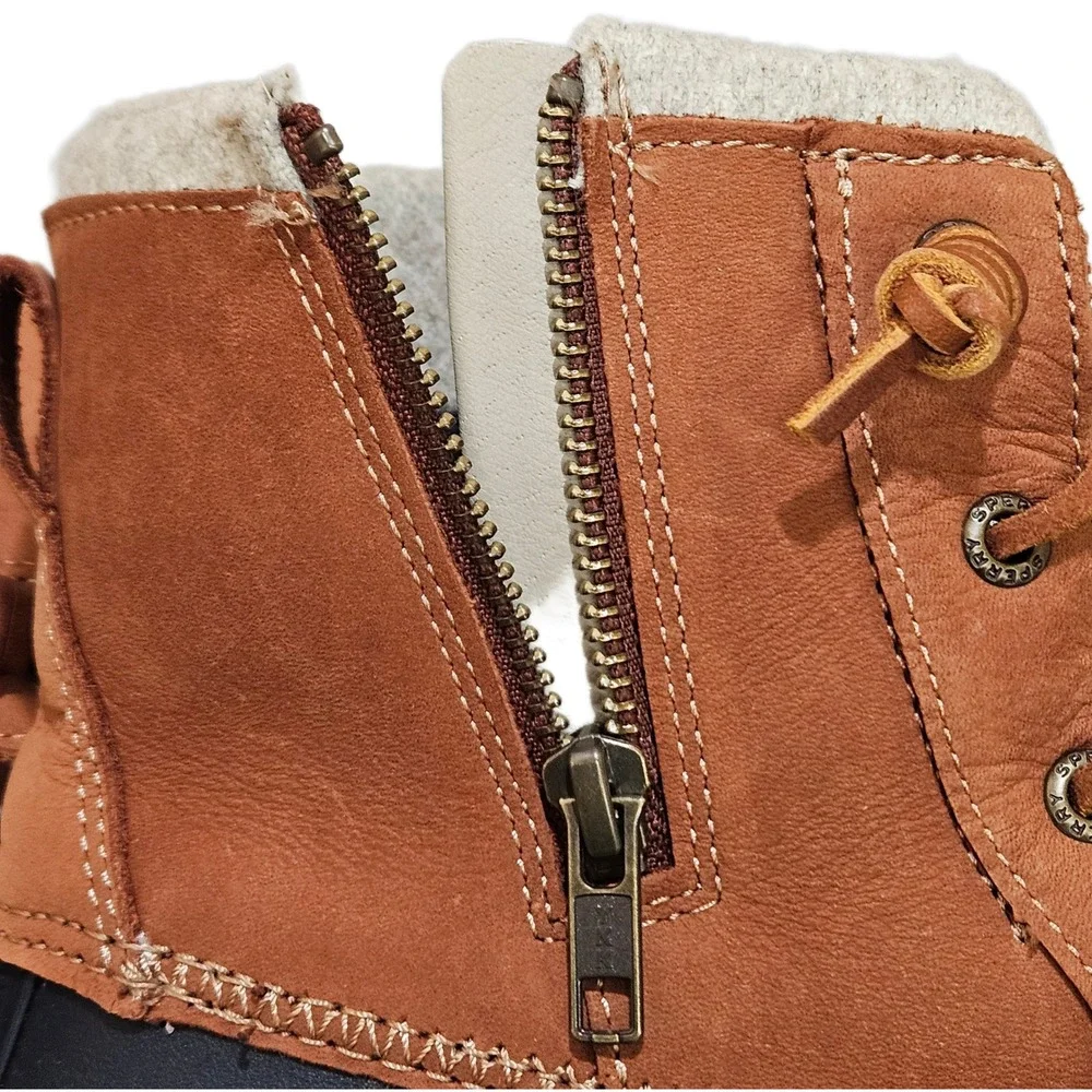 Sperry‎ Maritime Repel Tan Navy Insulated Waterproof Duck Boots Women's 7.5 M